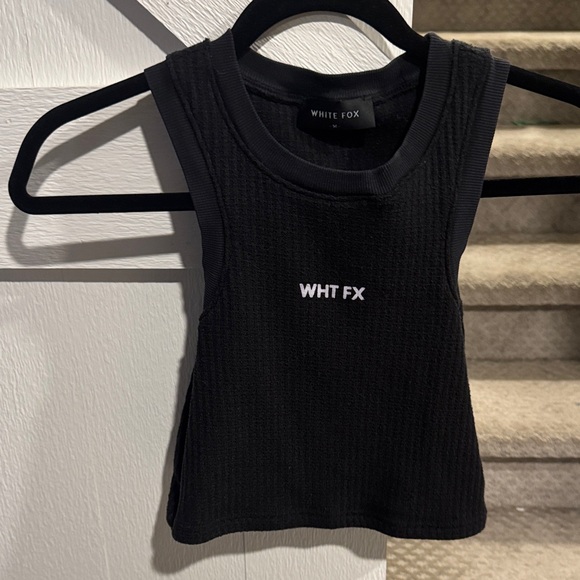 White Fox Boutique Tops - White Fox Boutique Black Sleeveless Tank Top